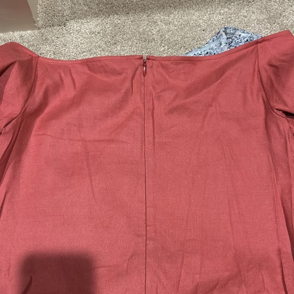 Theory, wide neck 3/4 length sleeve top. - Picture 3 of 3